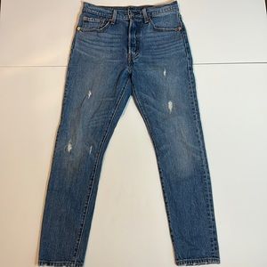 Levi’s 501 skinny blue jeans denim classic sz 27 w 28 l